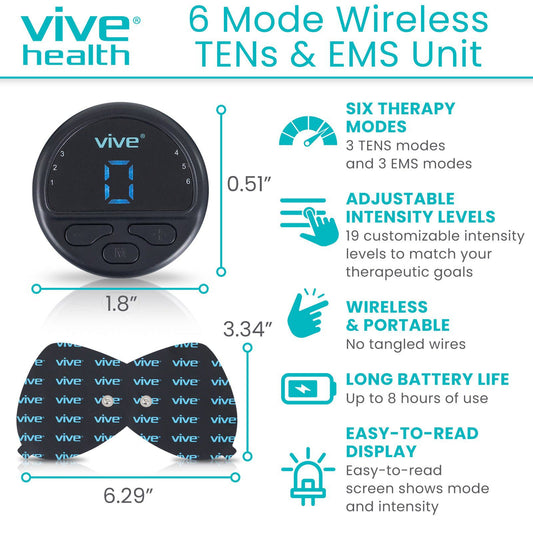 6-Mode Wireless TENS Unit