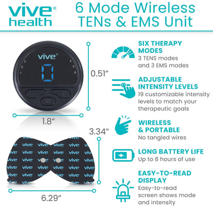 6-Mode Wireless TENS Unit
