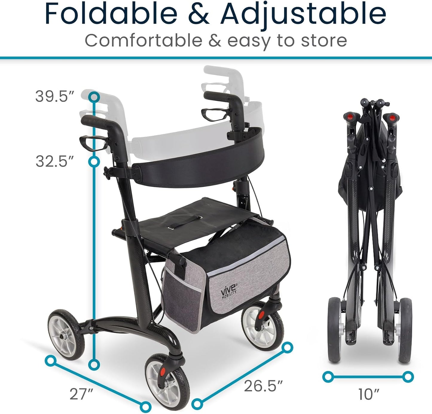 Bariatric Carbon Fiber Rollator