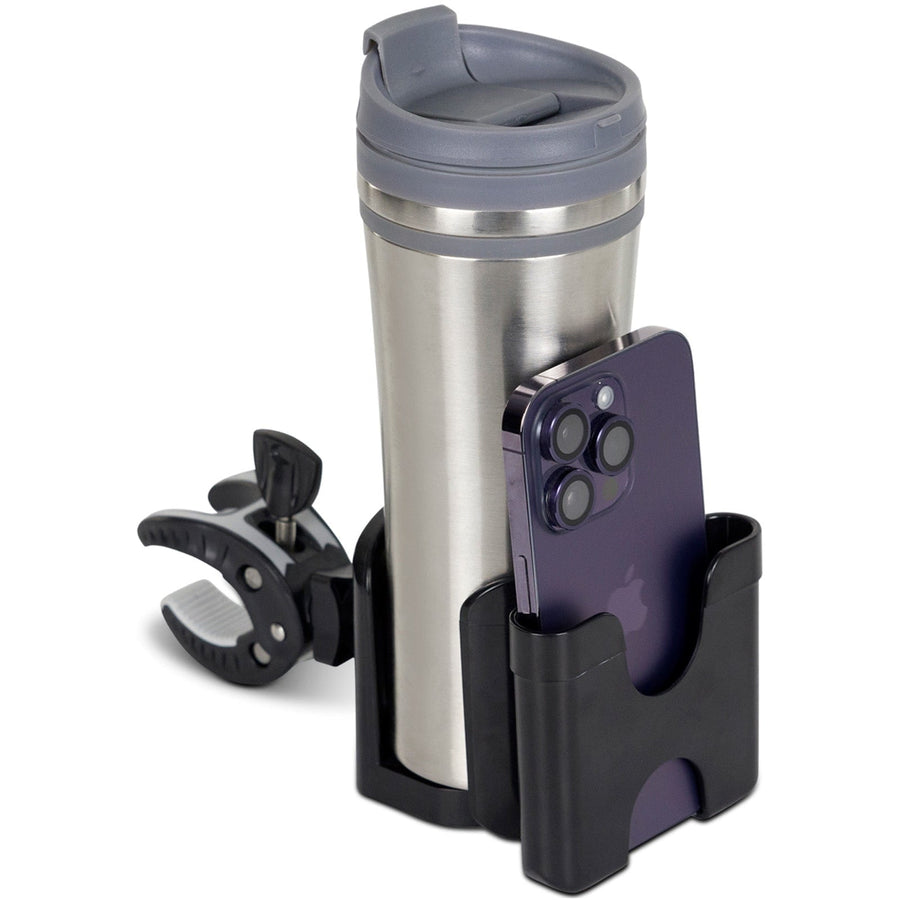 Attachable Cup and Phone Holder